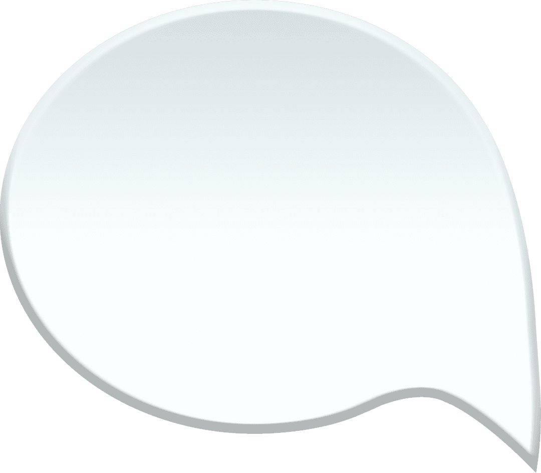 Transparent Speech Bubble Icon on White Background