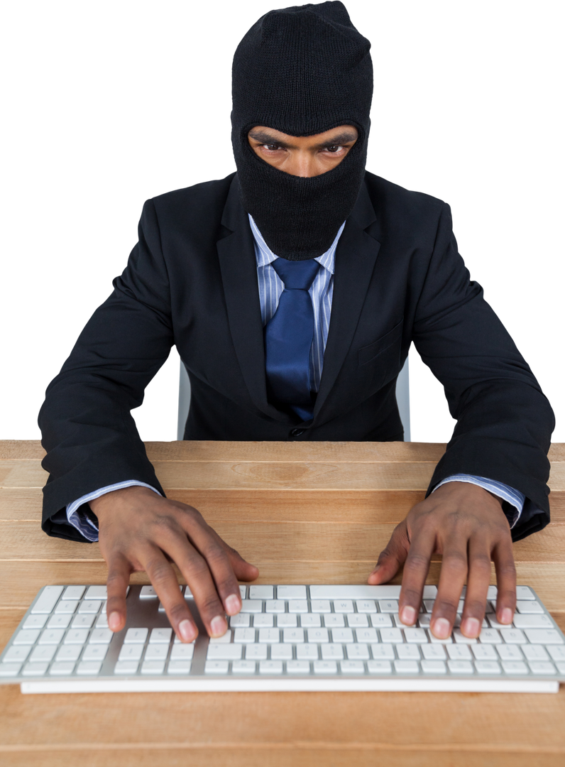 Corporate Cybercriminal Using Keyboard with Transparent Background - Download Free Stock Images Pikwizard.com