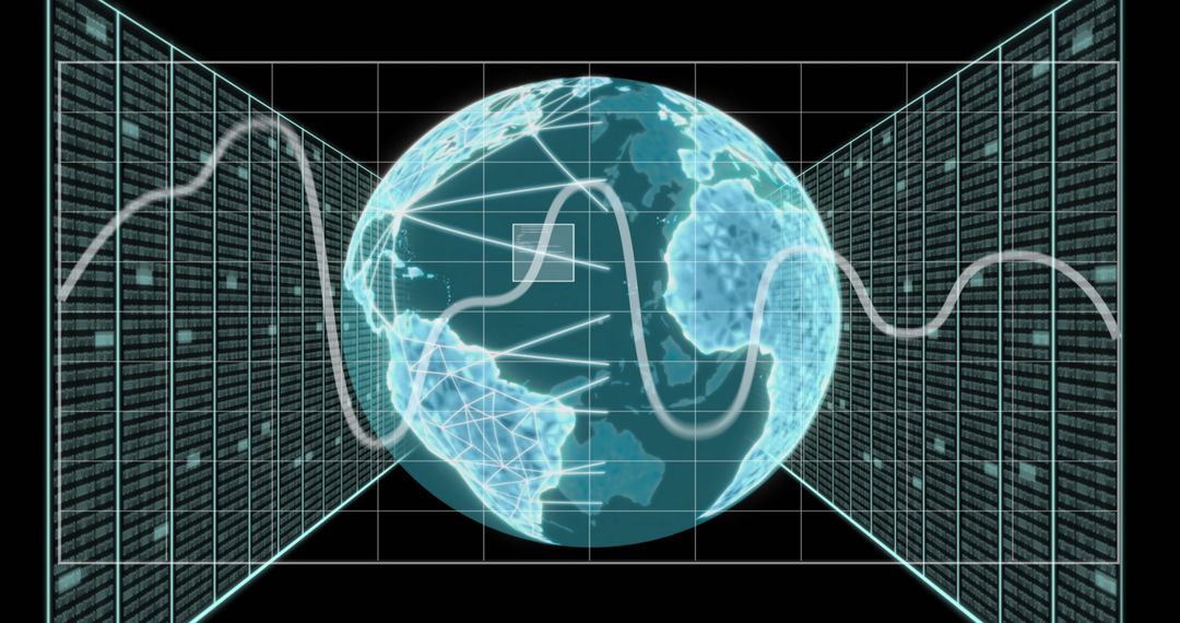 Digital Global Networking Visualization with Interface Screens