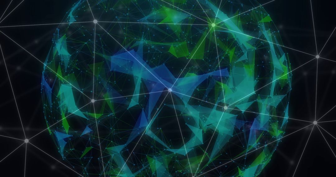 Futuristic Network Connections Across Digital Globe