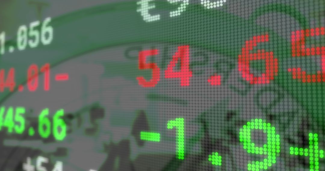 Modern Digital Financial Information Display on Screen