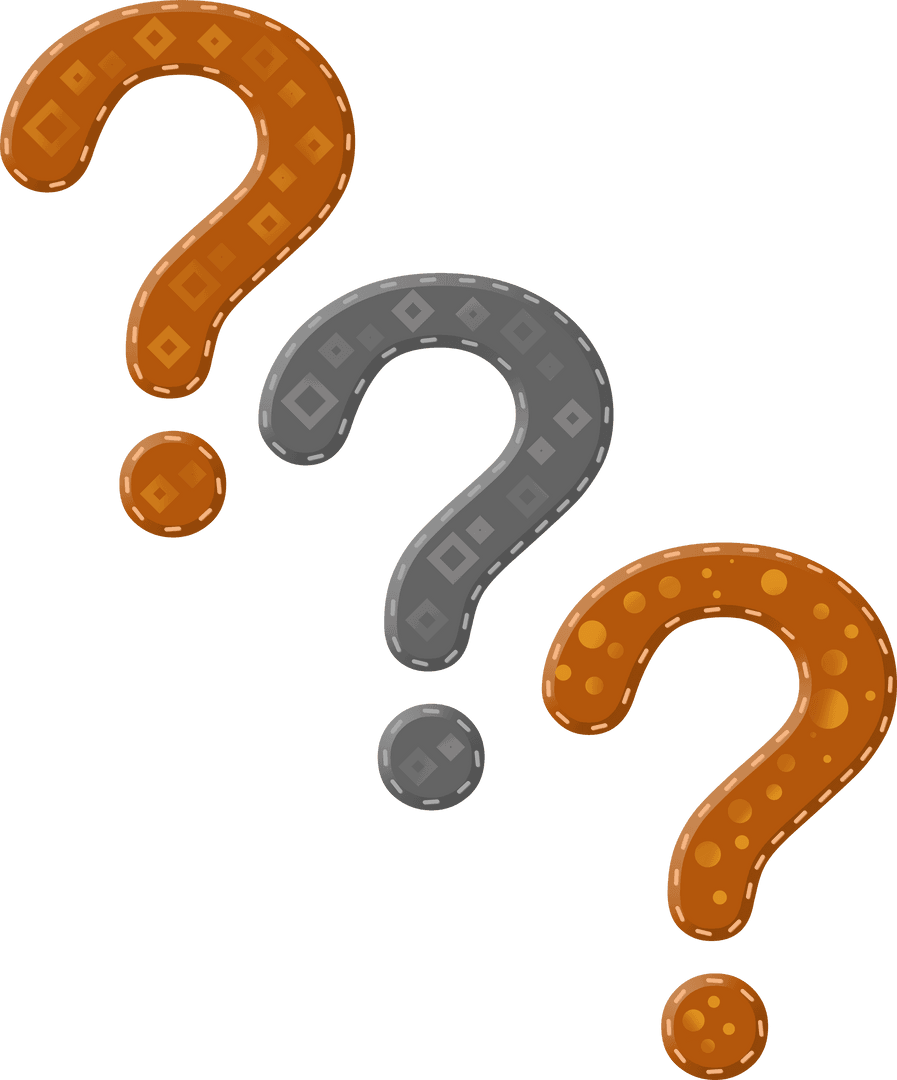 Vector of Three Decorative Transparent Question Marks - Download Free Stock Images Pikwizard.com