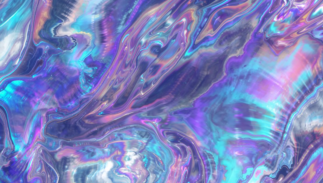 Shimmering Abstract Fluid Pattern in Iridescent Purple