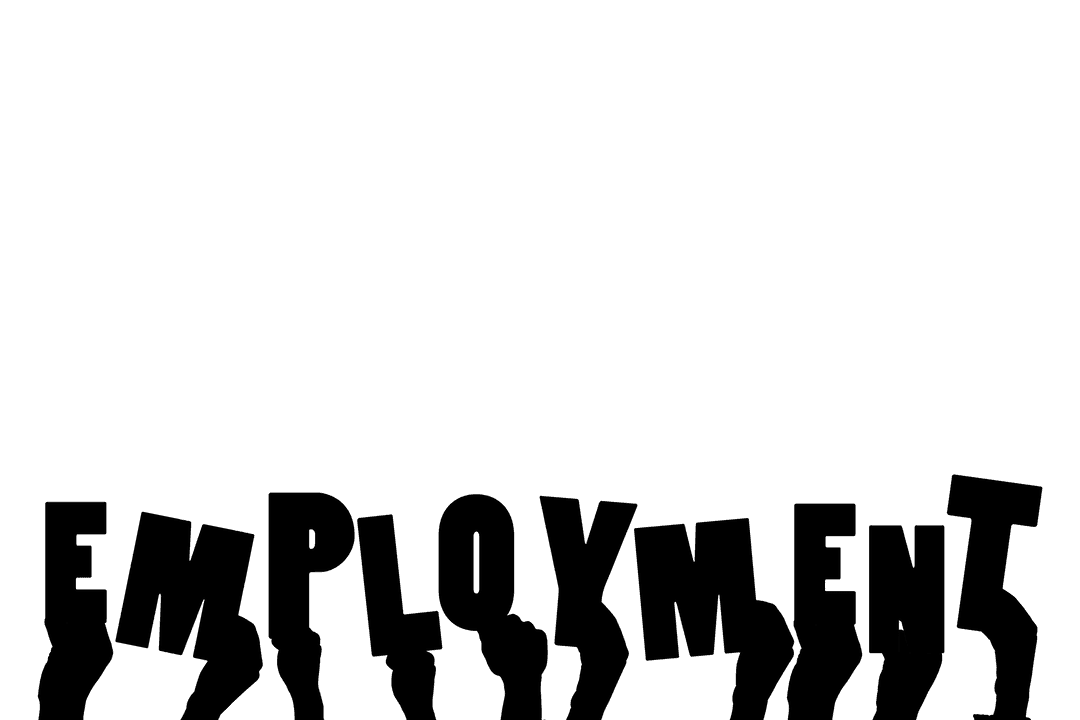 Hands Reaching for Employment on Transparent Background