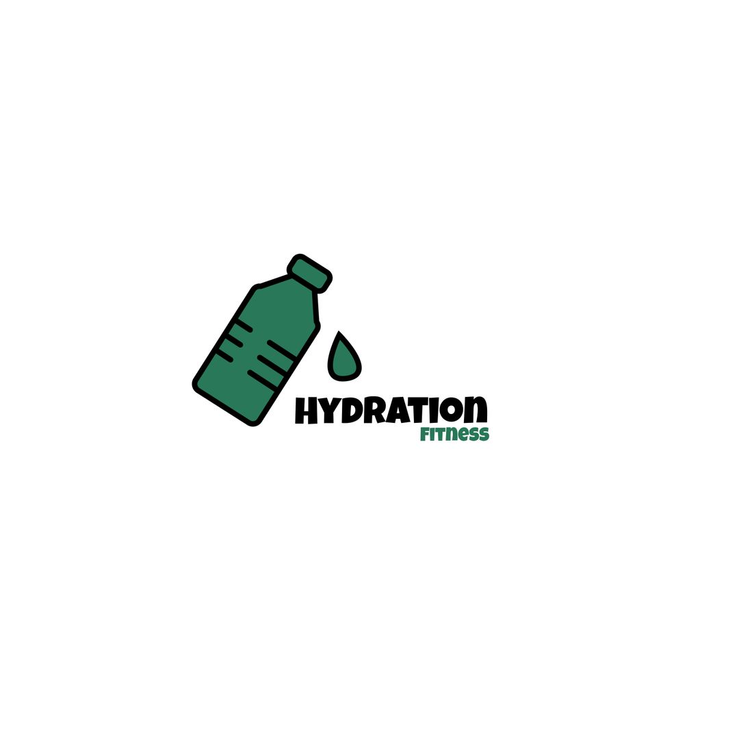 Fitness Hydration Logo with Water Bottle Emphasis - Download Free Stock Templates Pikwizard.com