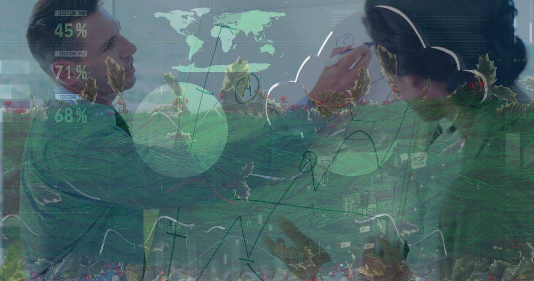 Data Processing Overlay with Business Team in Meeting