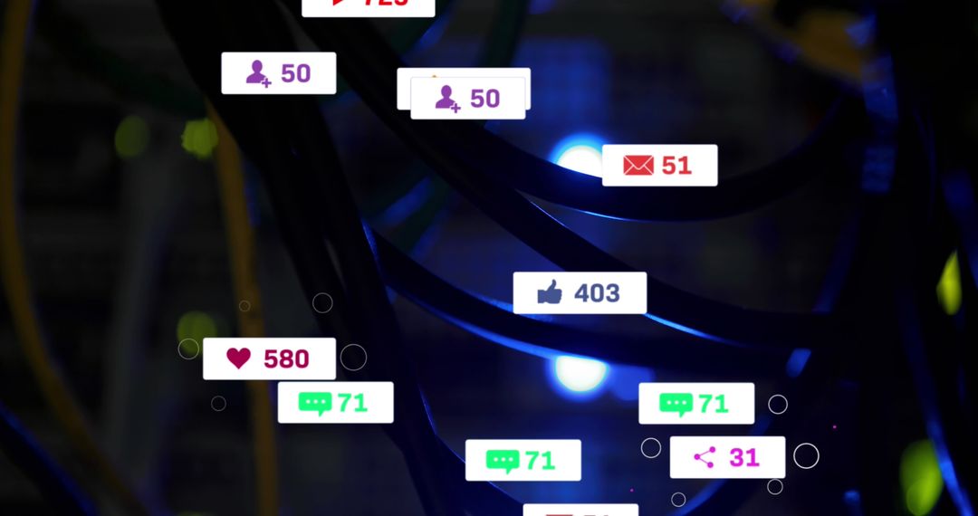 Data Center Networking with Social Media Icons Display