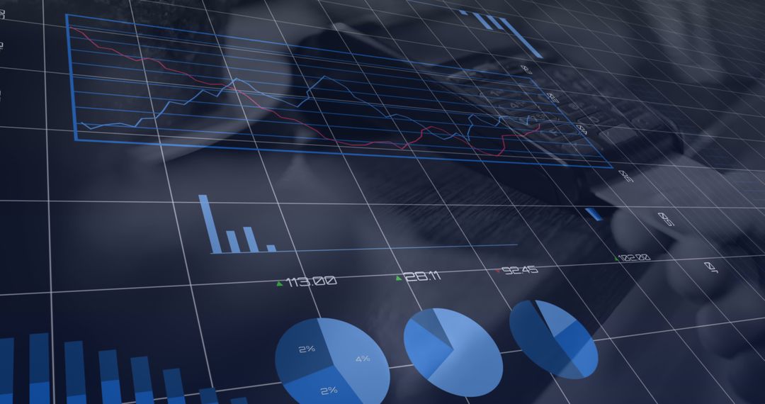 Digital Data Processing Overlaid on Financial Transaction Scene