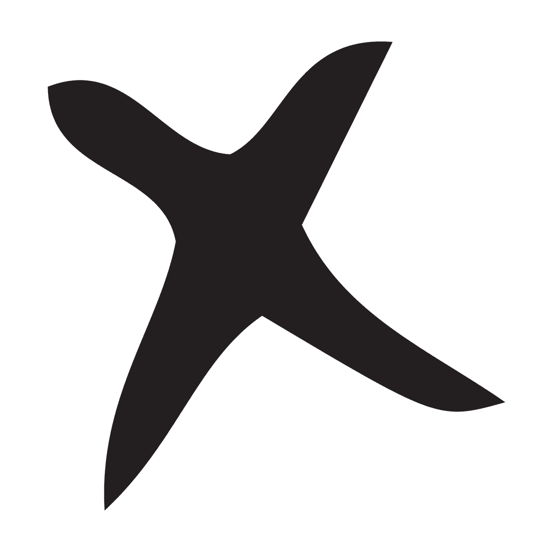 Stylized X Letter on Transparent Background Vector Art