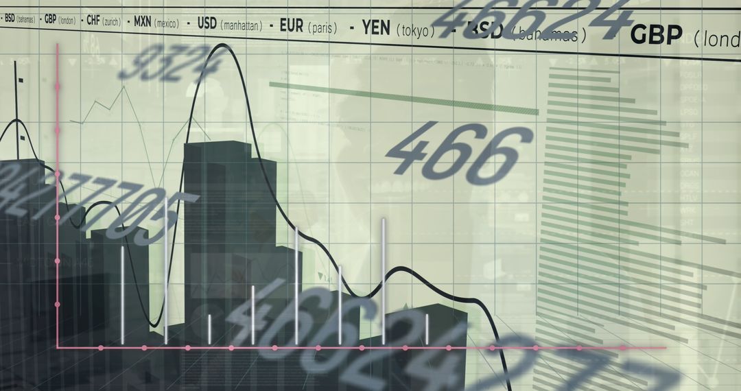 Financial Market Stock Exchange Graph Overlaying Cityscape - Free Images, Stock Photos and Pictures on Pikwizard.com