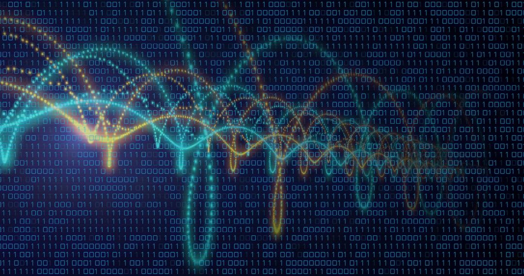 Digital DNA and Binary Code Fusion Illustrating Genetics and Data Science - Free Images, Stock Photos and Pictures on Pikwizard.com