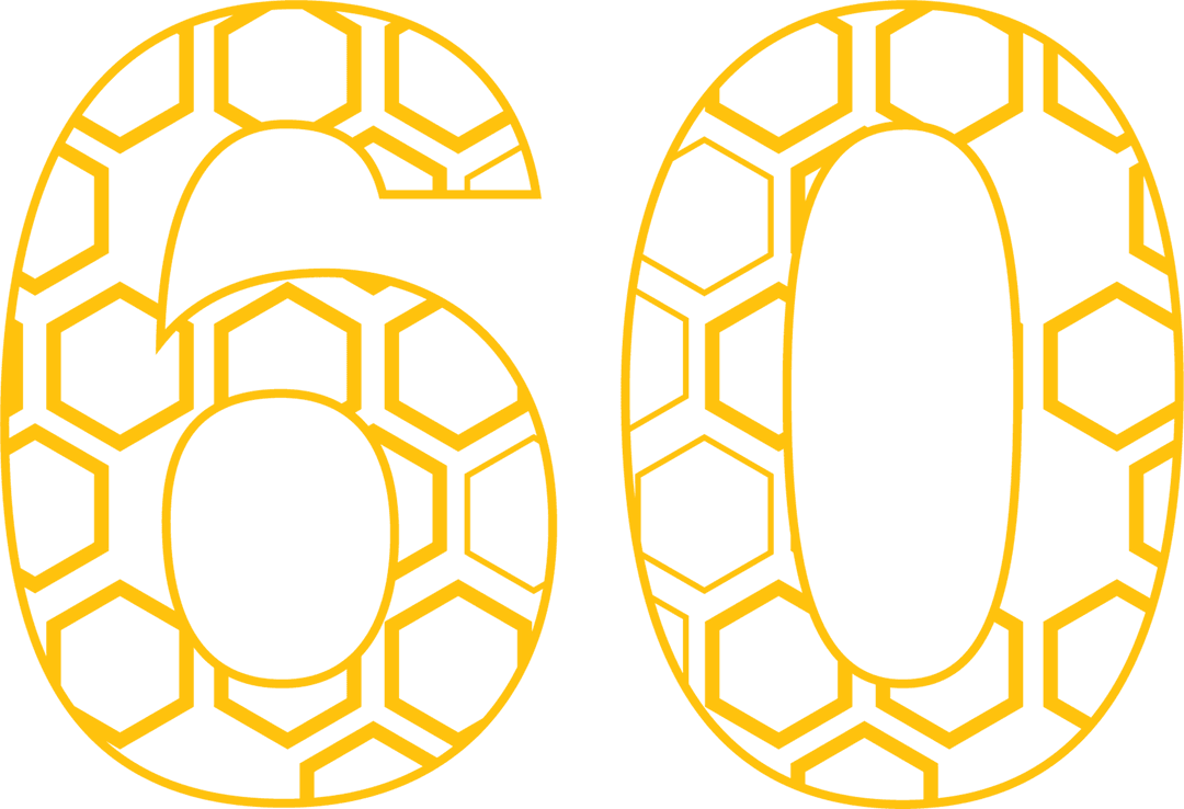 Bee-Themed Sixty Birthday Candle Illustration on Transparent Background