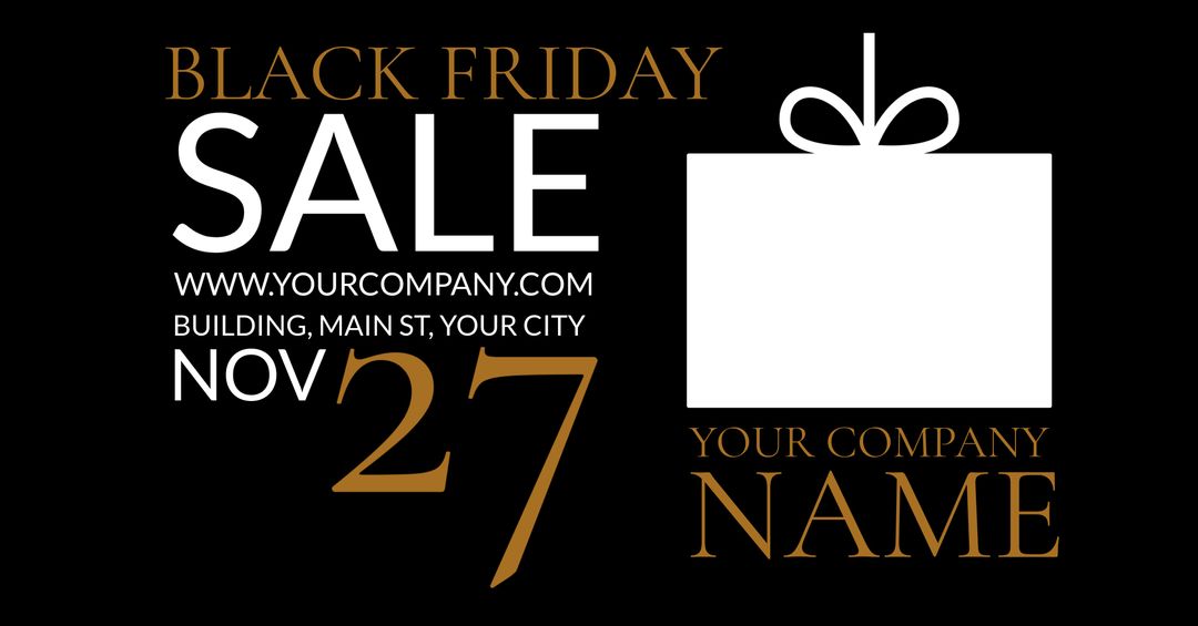 Elegant Black Friday Sale Marketing Template with Bold Design