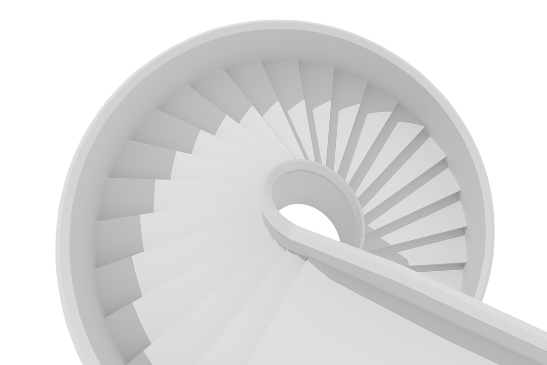 Transparent White Spiral Staircase Digital Illustration - Download Free Stock Images Pikwizard.com