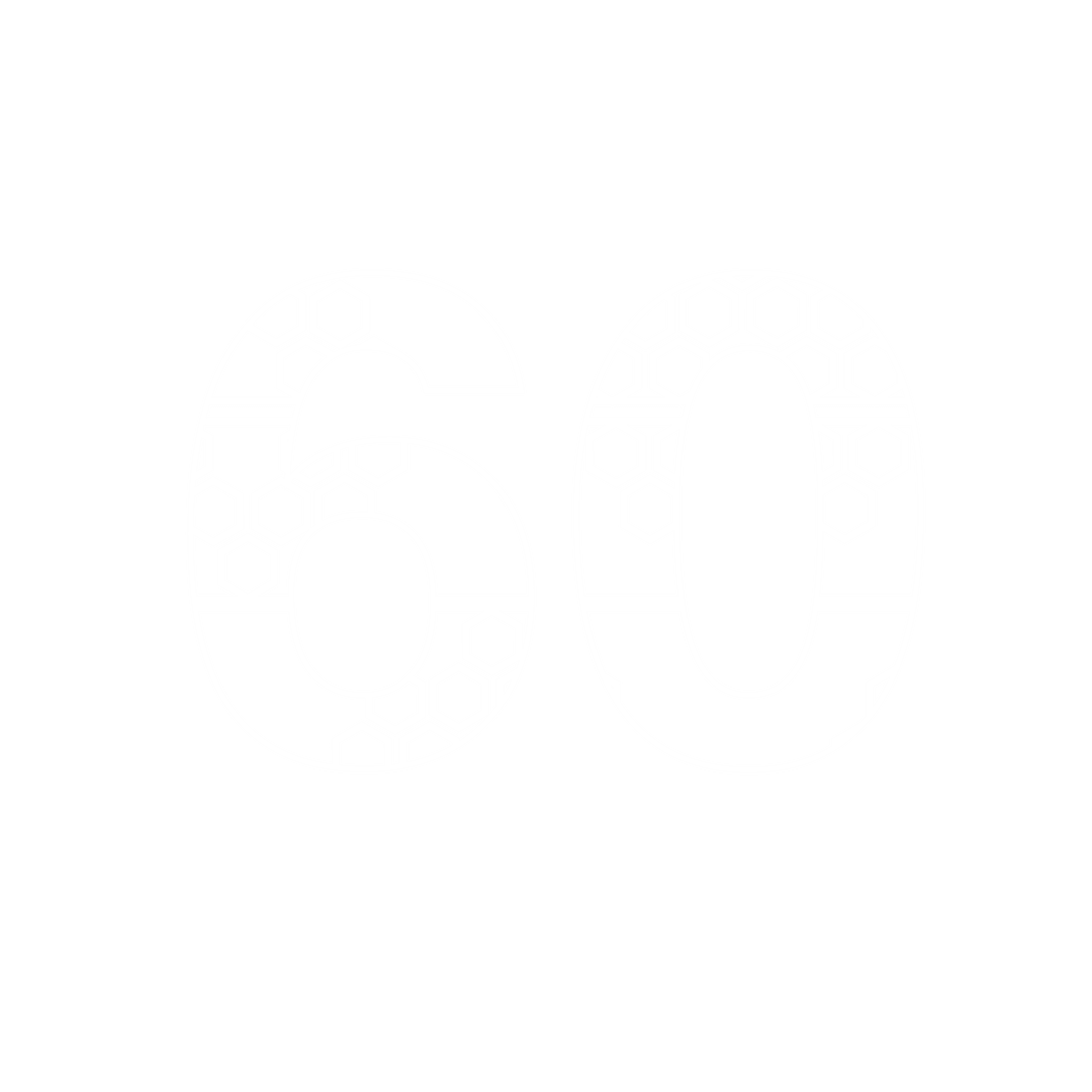 White Patterned Number 60 on Transparent Background for Celebrations