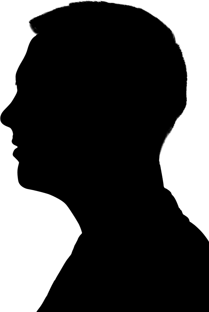 Dynamic Athletic Silhouette on Transparent Background