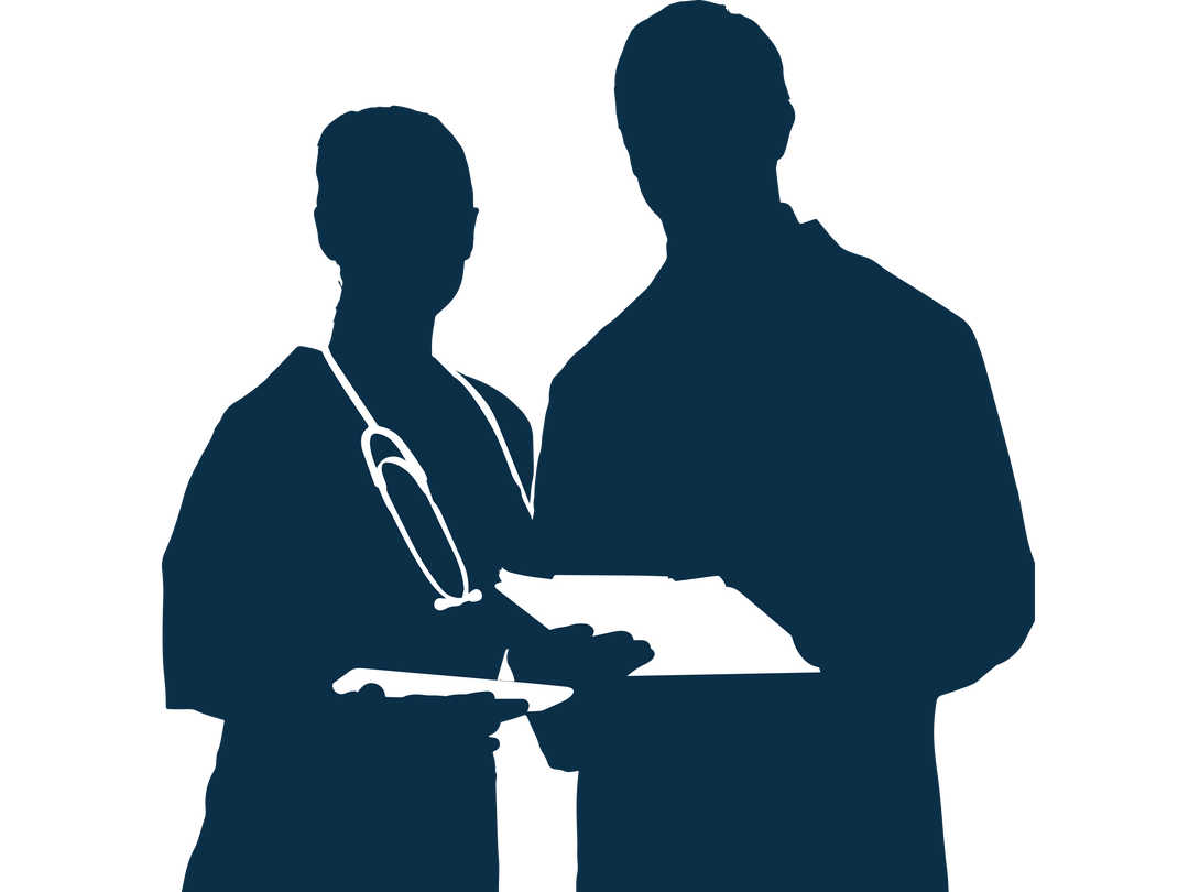 Transparent Silhouette of Doctors Discussing Medical Records - Download Free Stock Images Pikwizard.com