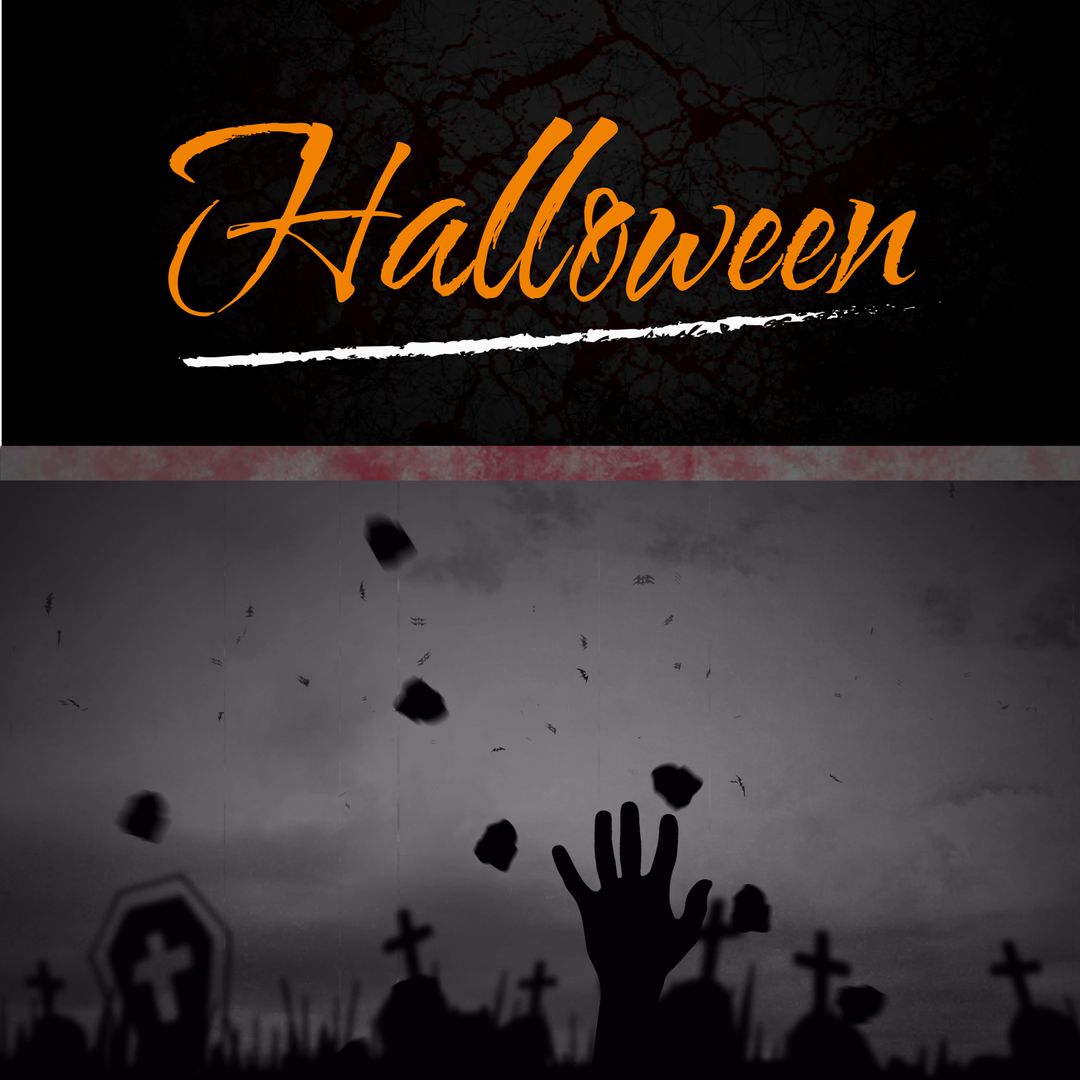 Spooky Halloween Night with Creepy Cemetery Scene