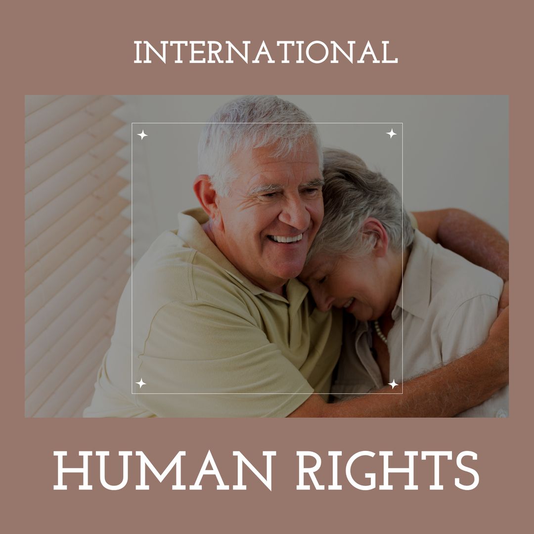 Joyful Senior Couple Celebrating Human Rights Day