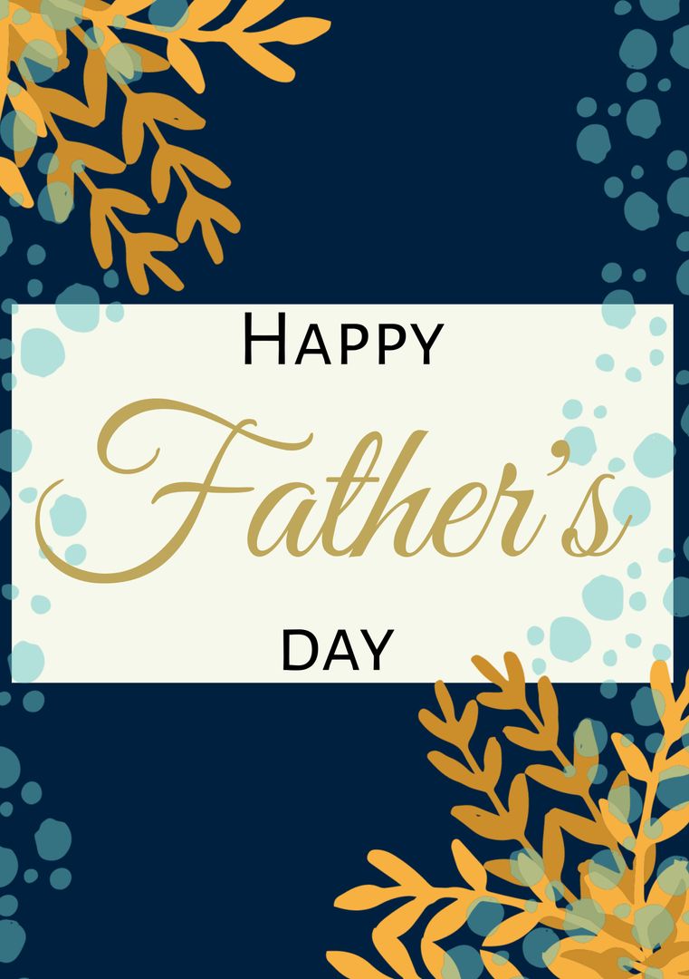 Elegant Father's Day Greeting with Floral Motif
