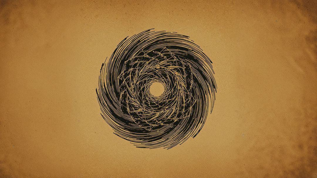 Abstract Rotating Swirl on Textured Tan Background
