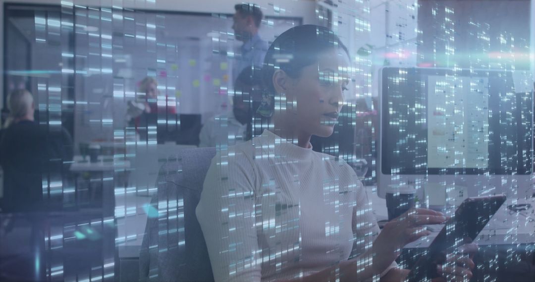 Business Professionals in Digital Work Environment