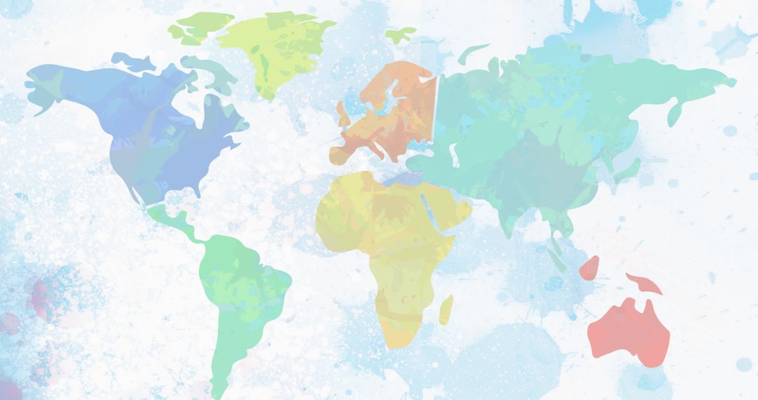 Colorful World Map Celebrating Environmental Awareness