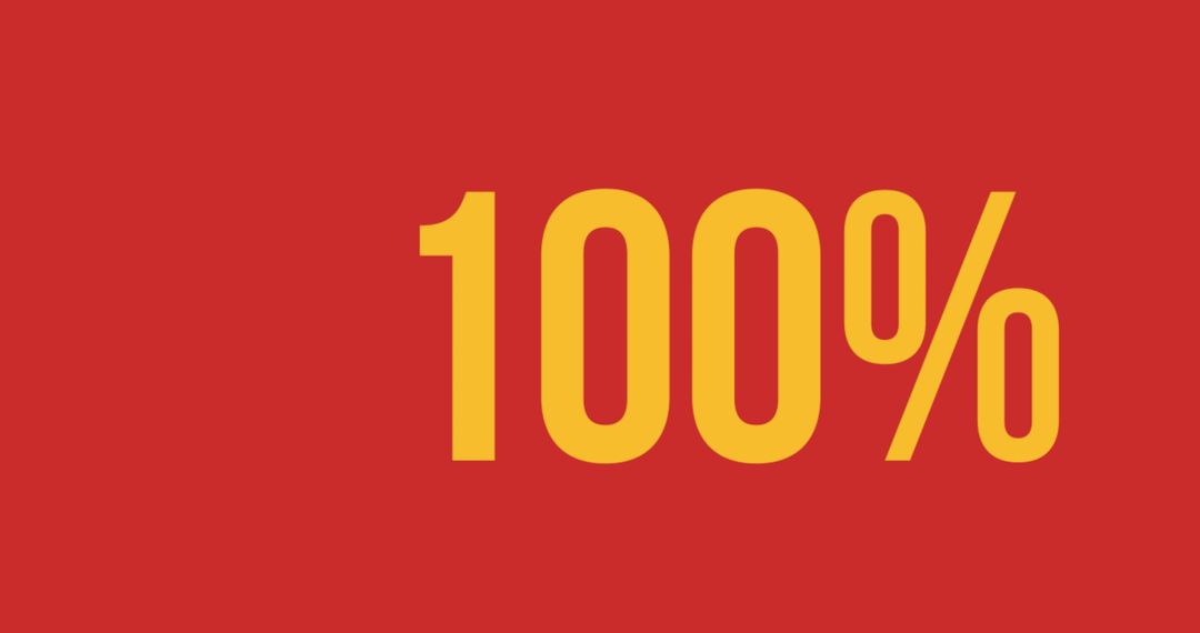 Animated Percentage Increasing on Vibrant Background