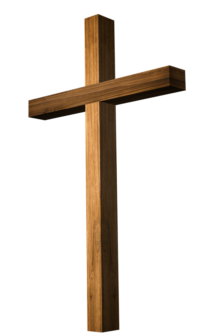 Digital Wooden Christian Cross on Transparent Background - Download Free Stock Images Pikwizard.com