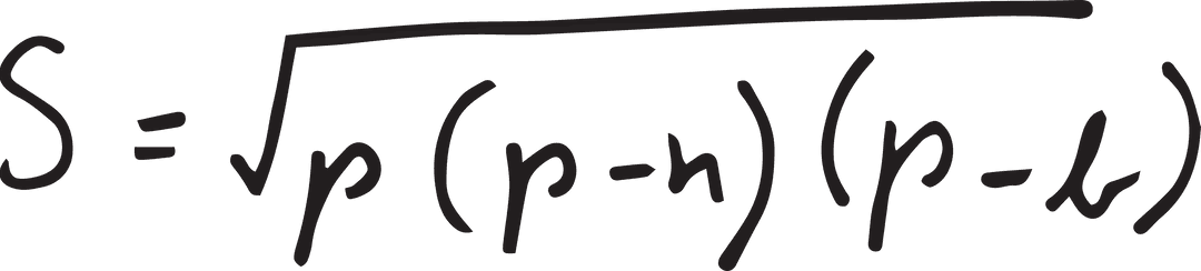 Transparent Stylized Handwriting of Math Equation with Root Symbol