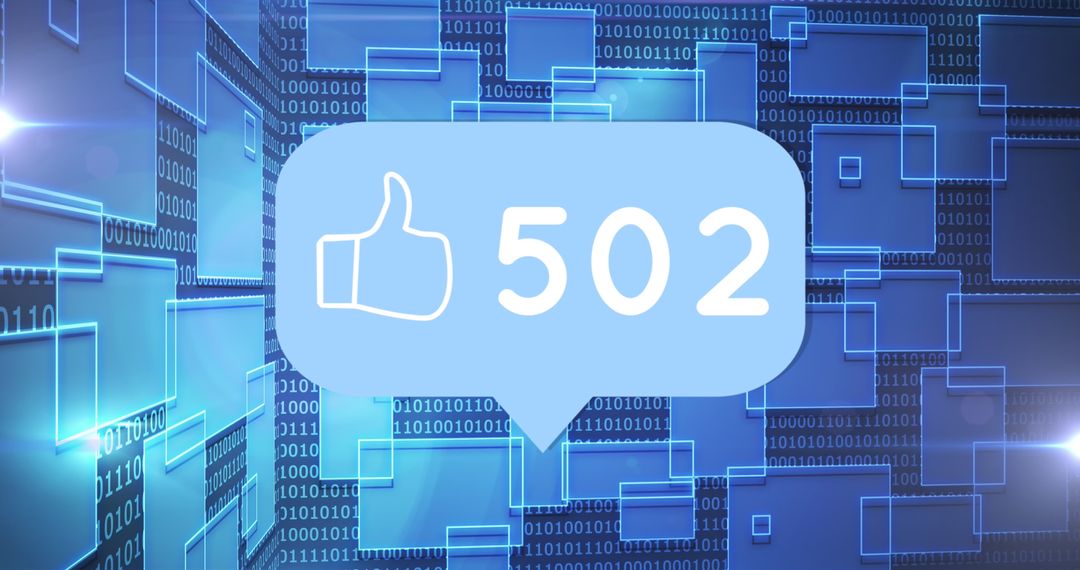 Social Media Growth Concept with Thumbs Up Icon