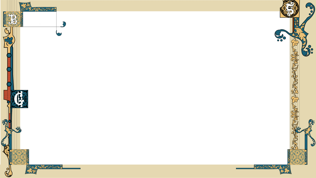 Elegant Vintage Ornate Border on Transparent Background