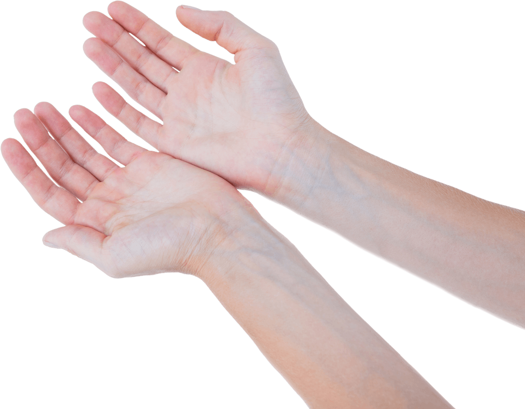 Transparent Hands Open for Offering