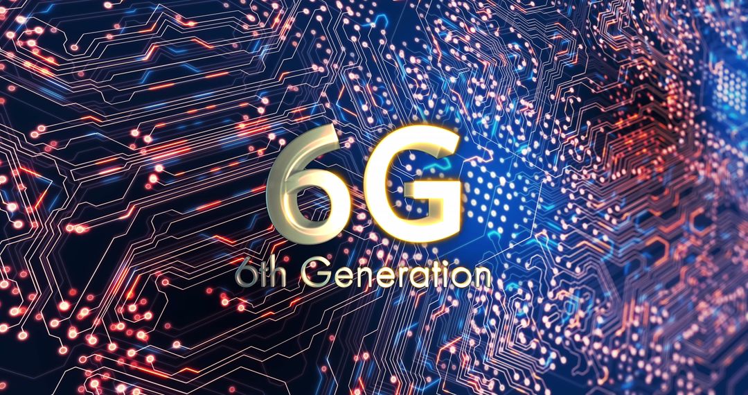 6G Technology Advances Displayed on Digital Network Background