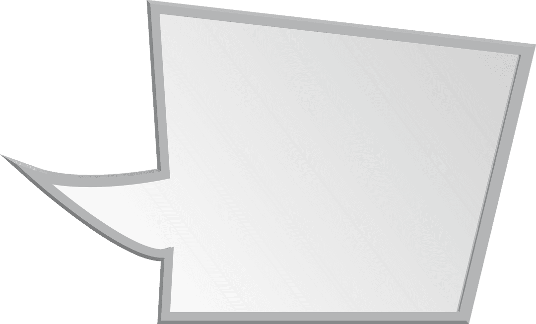 Transparent Speech Bubble with Cutout Tail on Vector Background