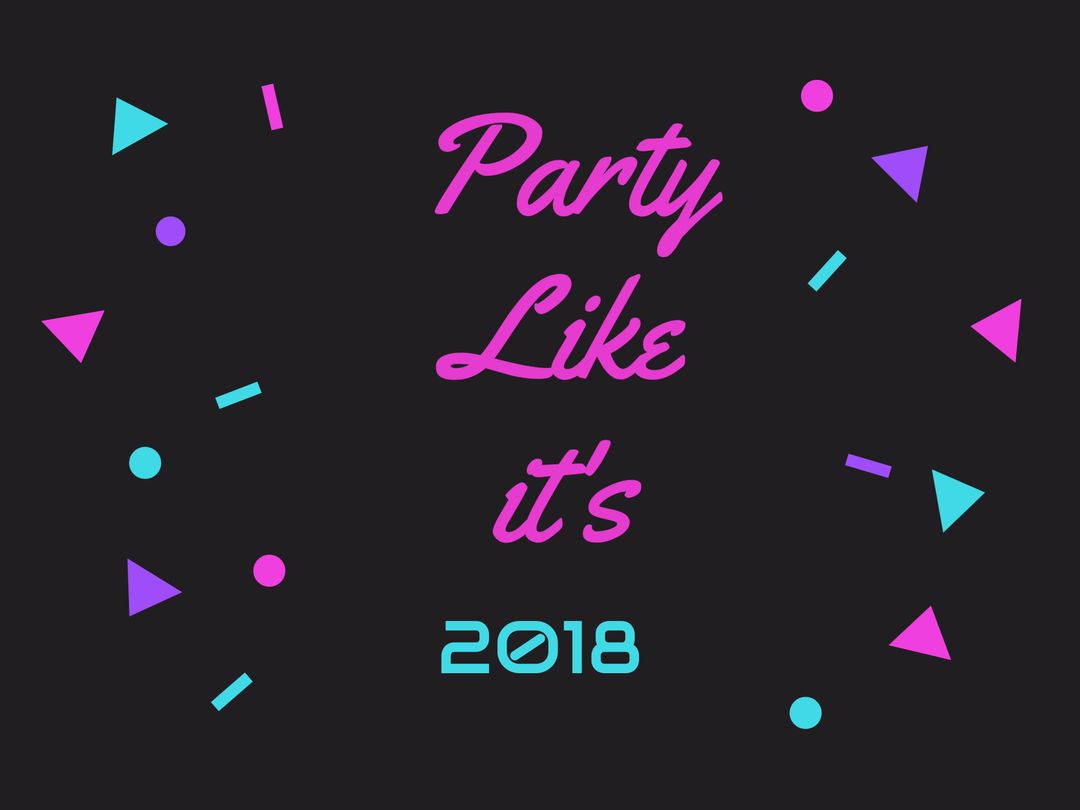 Retro Celebration Invitation with Neon Elements