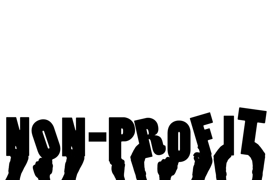 Transparent Hands Holding Non-Profit Text Innovation Illustration