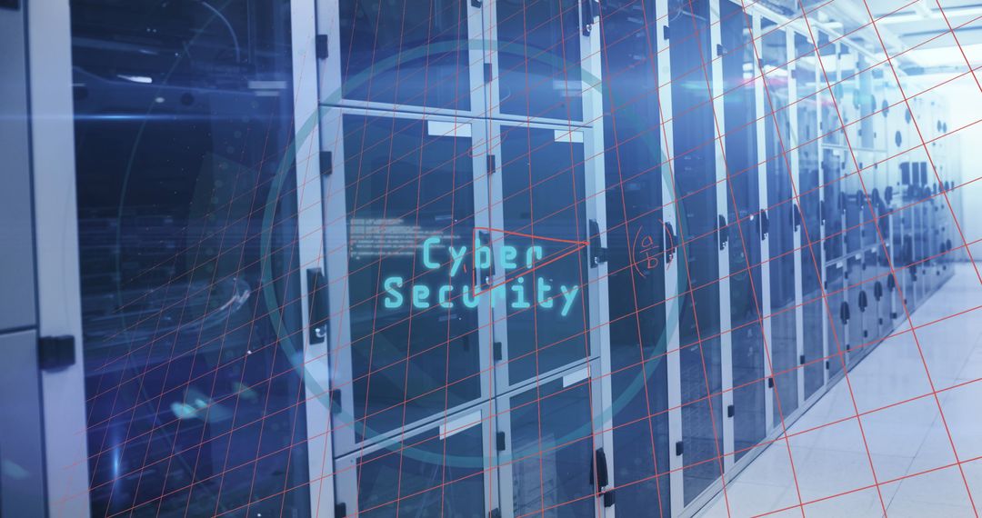 Futuristic Cyber Security Concept in Modern Data Center