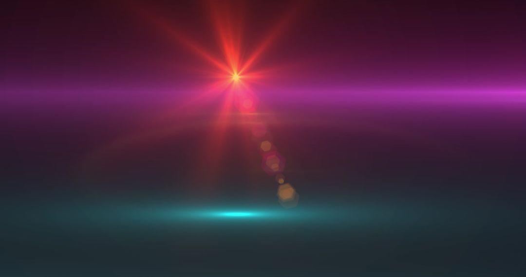 Abstract Laser Light with Colorful Bokeh on Dark Background