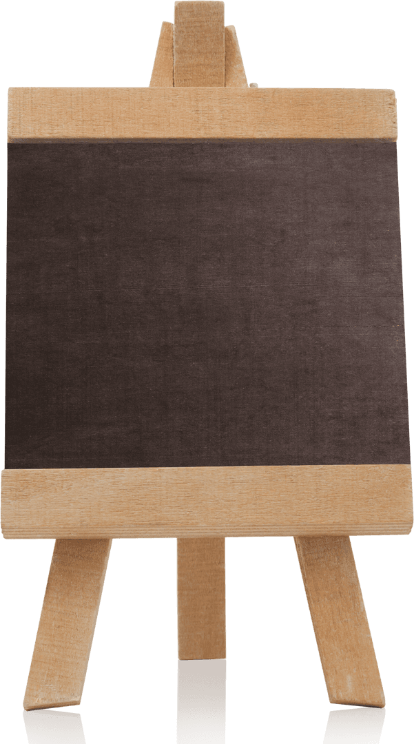 Transparent Chalkboard on Wooden Easel for Educational Designs