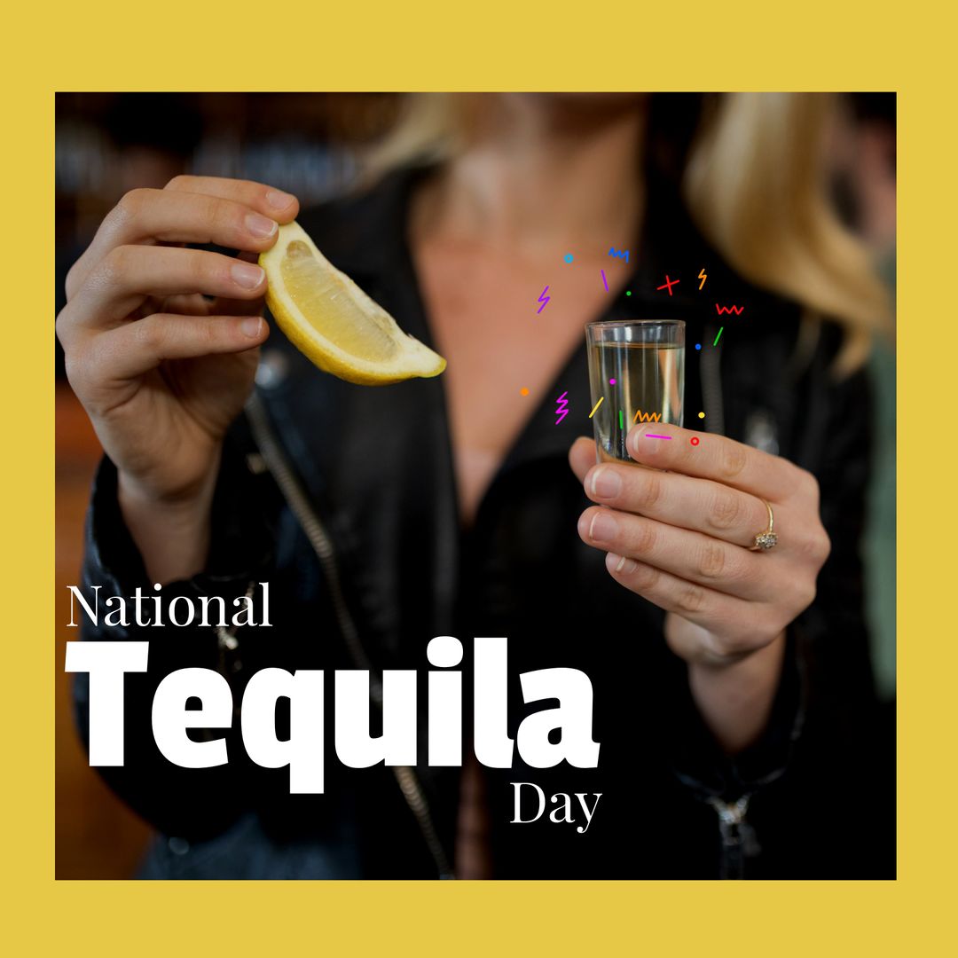 Celebrating National Tequila Day with Lemon and Shot Glass