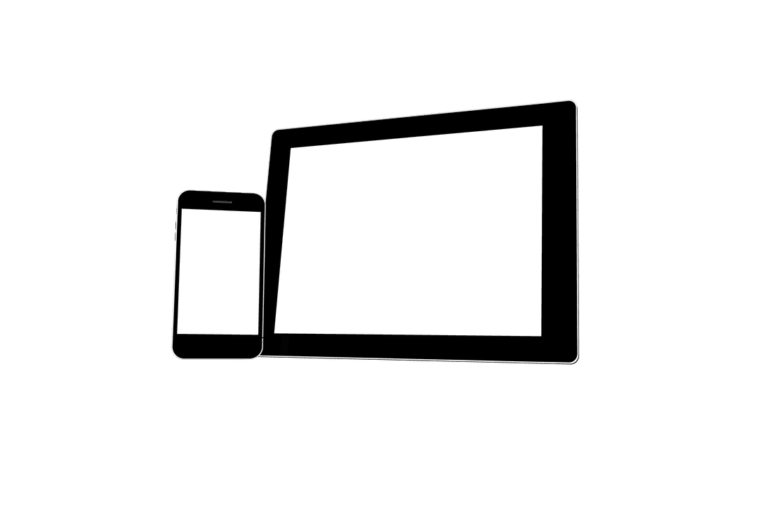 Transparent Smartphone and Tablet Digital Vector Illustration