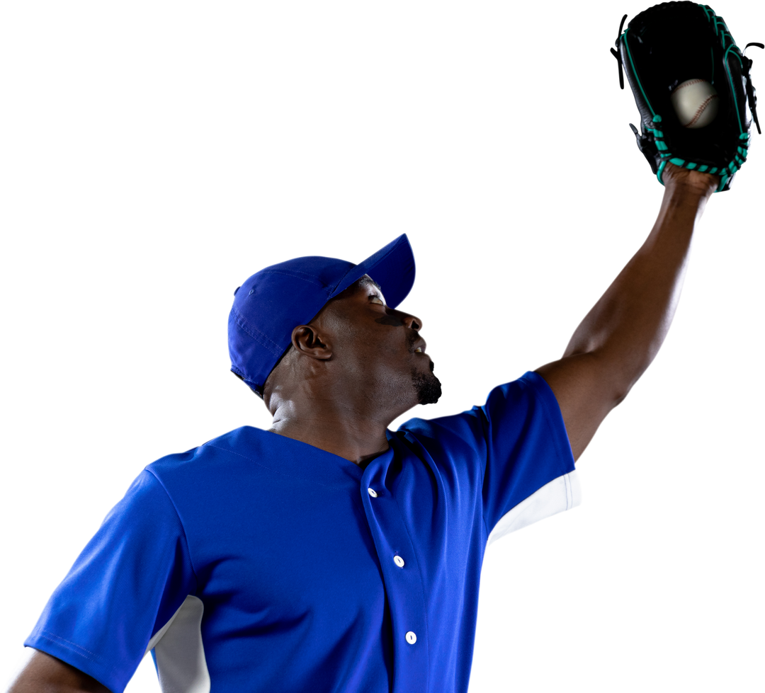 African American Baseball Player Catching a Ball Transparent Background - Download Free Stock Images Pikwizard.com