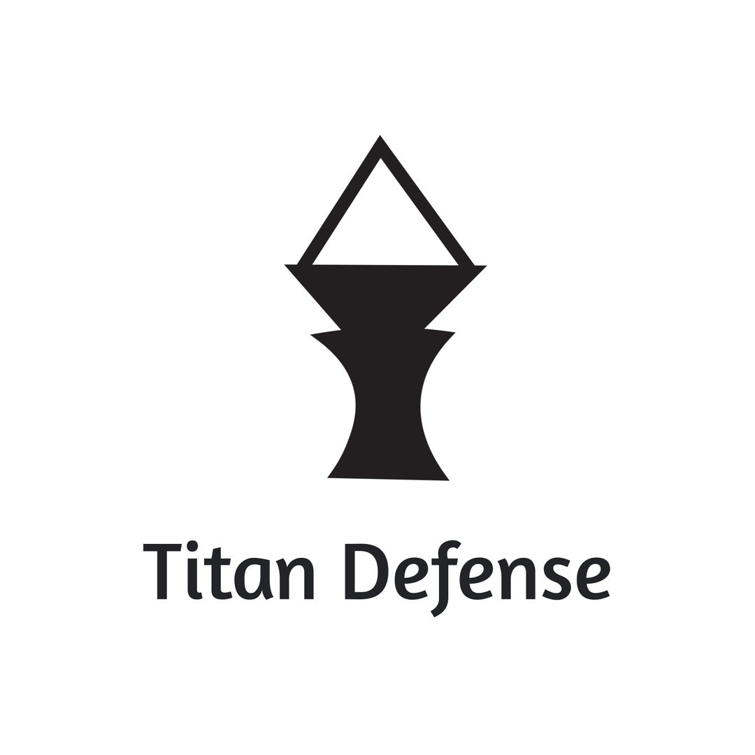 Titan Defense Logo with Torch Icon on White Background - Download Free Stock Templates Pikwizard.com