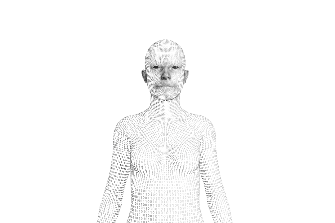 transparent 3d female figure from binary code on clear background - Download Free Stock Images Pikwizard.com