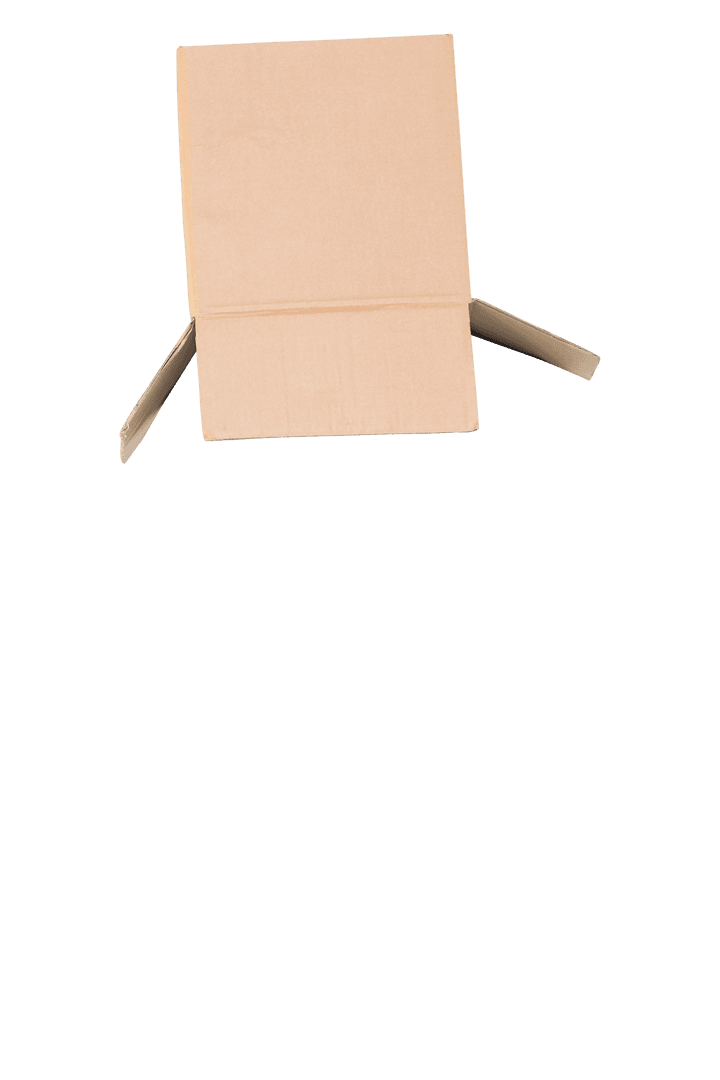 Open Cardboard Box on Transparent Background for Eco Designs