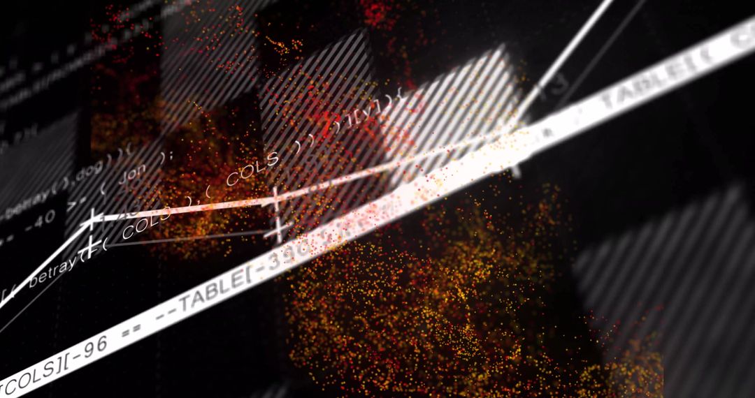 Futuristic Data Visualization with Abstract Particle Background