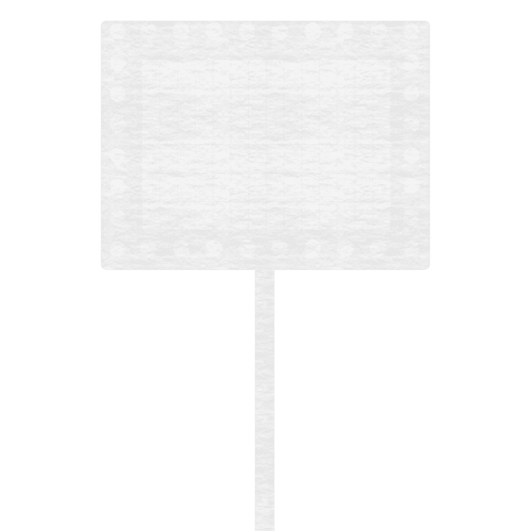 Transparent Blank White Paper Banner on Stick Illustration