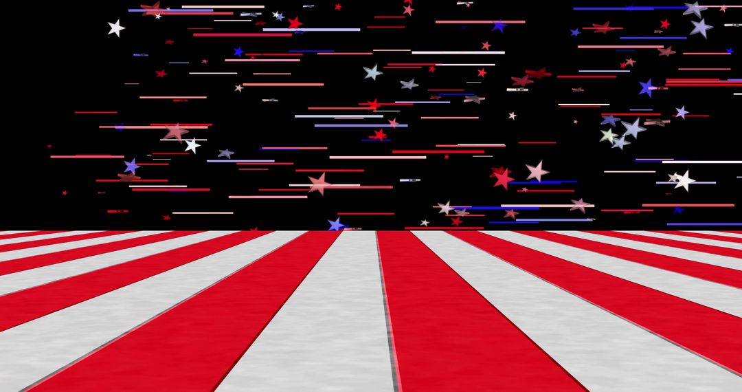 Abstract American Patriotism with Cutting-Edge Digital Flair