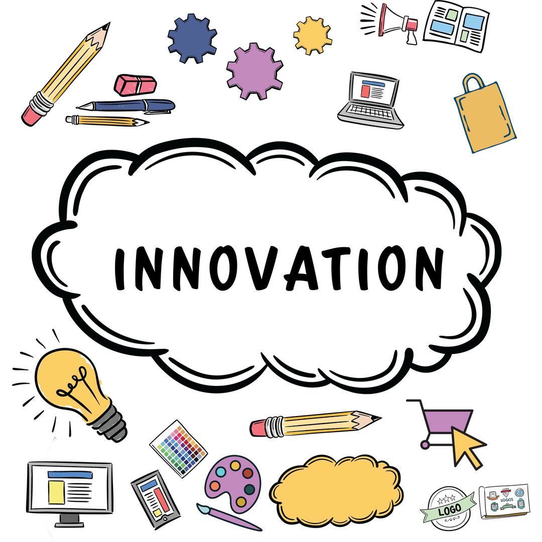 Innovative Business Icons on Transparent Background